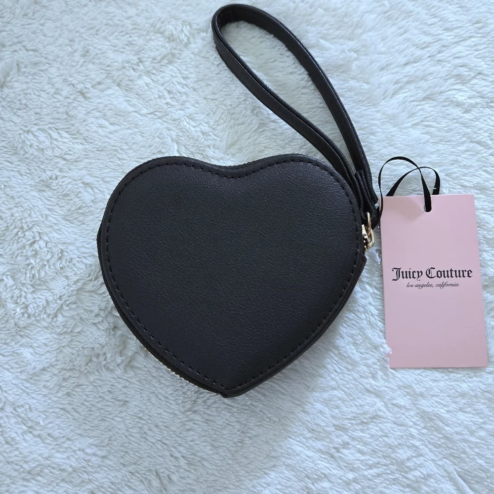 Juicy🍊 Couture Dusty Violet💜 Royal👑 Couture Heart🩷 Zip Around Coin Purse - Picture 2 of 16